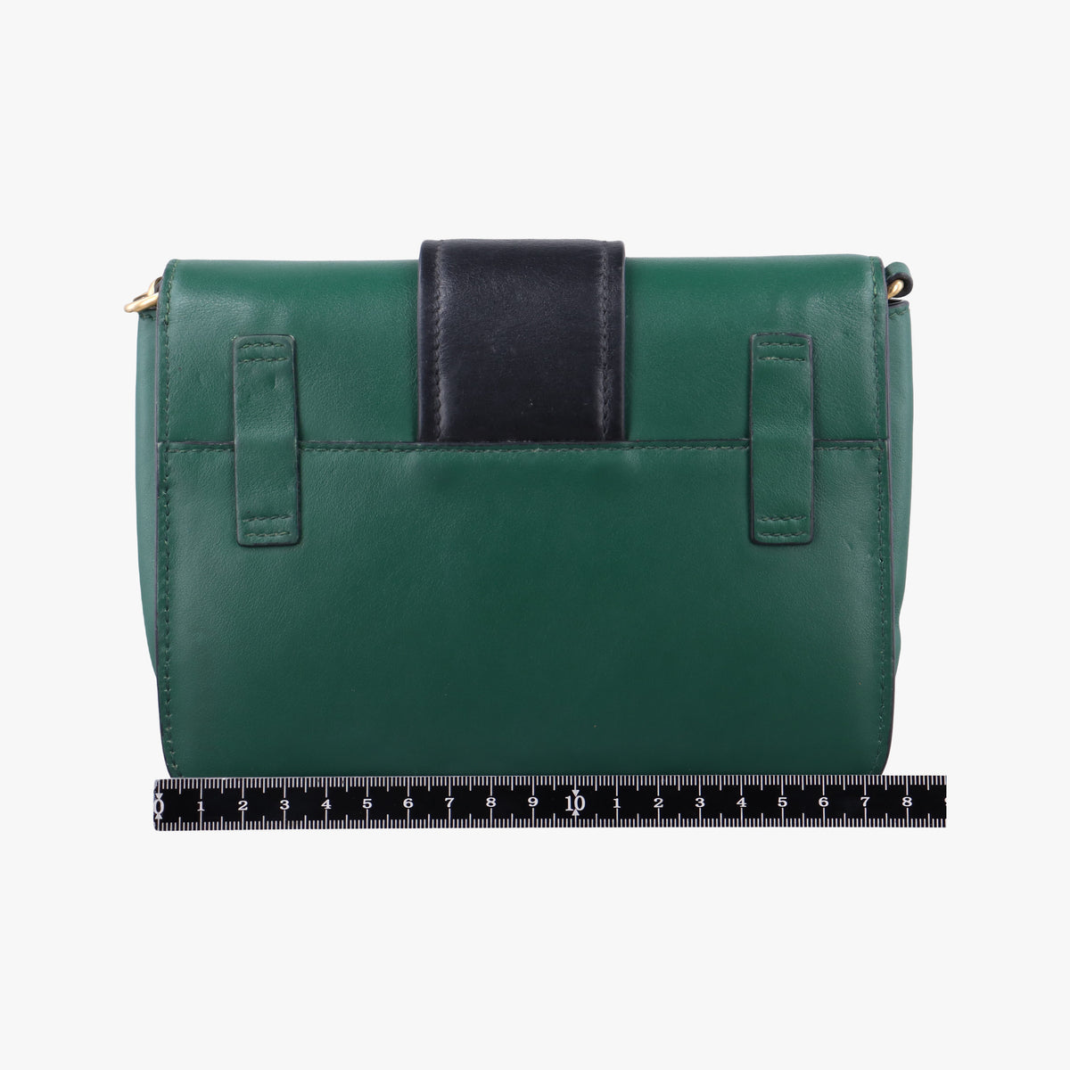 Vintage Prada City Calf Cahier Green×black leather  shoulderbag | stylenewstar