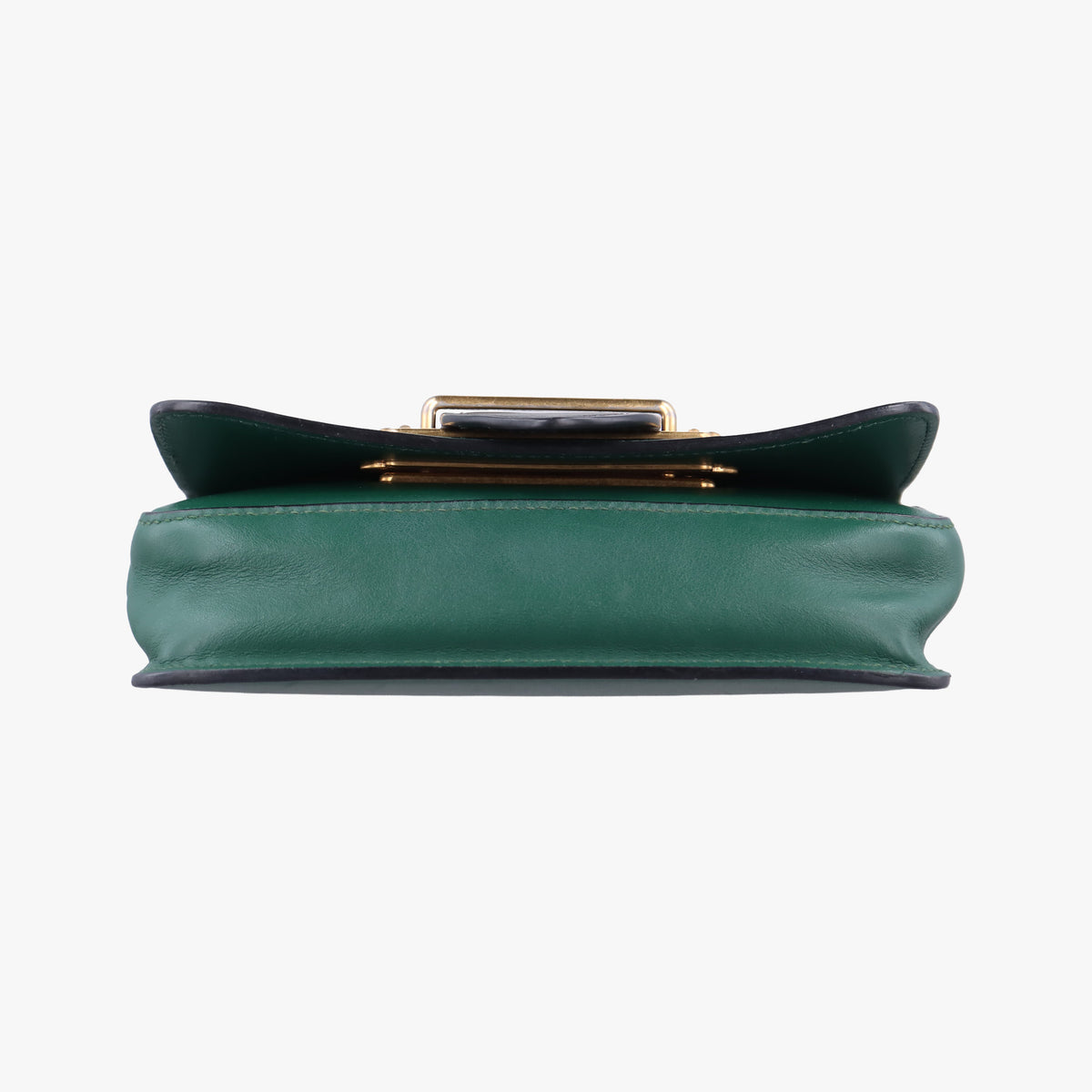 Vintage Prada City Calf Cahier Green×black leather  shoulderbag | stylenewstar