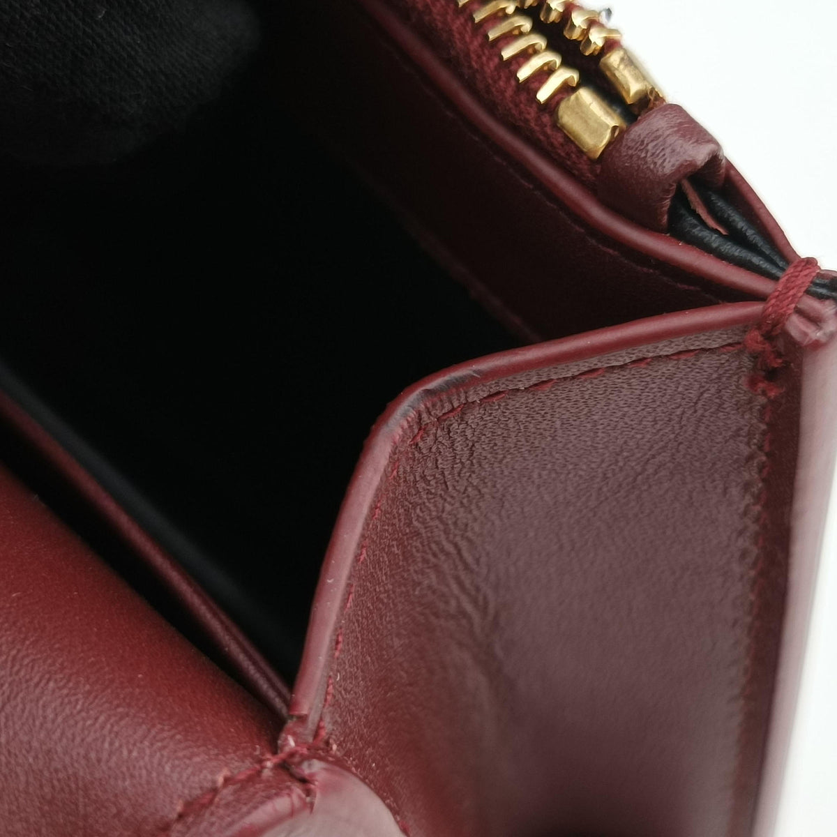 Pre-owned Yves Saint Laurent KATE Burgundy Leather 452159 shoulderbag | stylenewstar