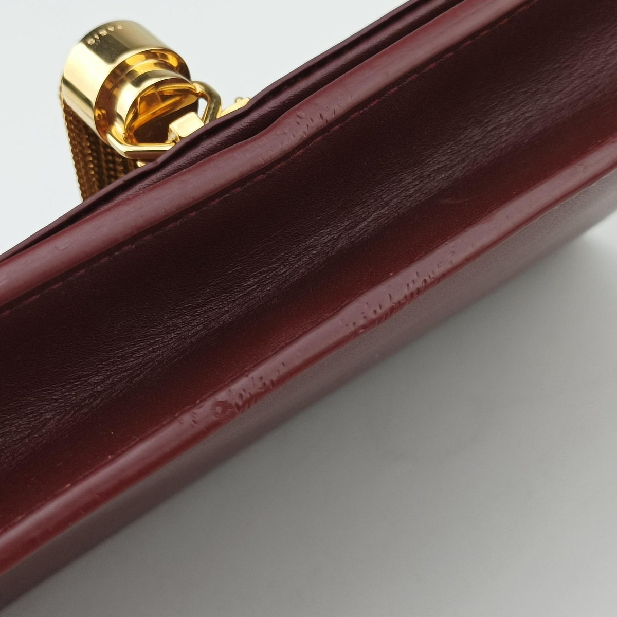 Pre-owned Yves Saint Laurent KATE Burgundy Leather 452159 shoulderbag | stylenewstar
