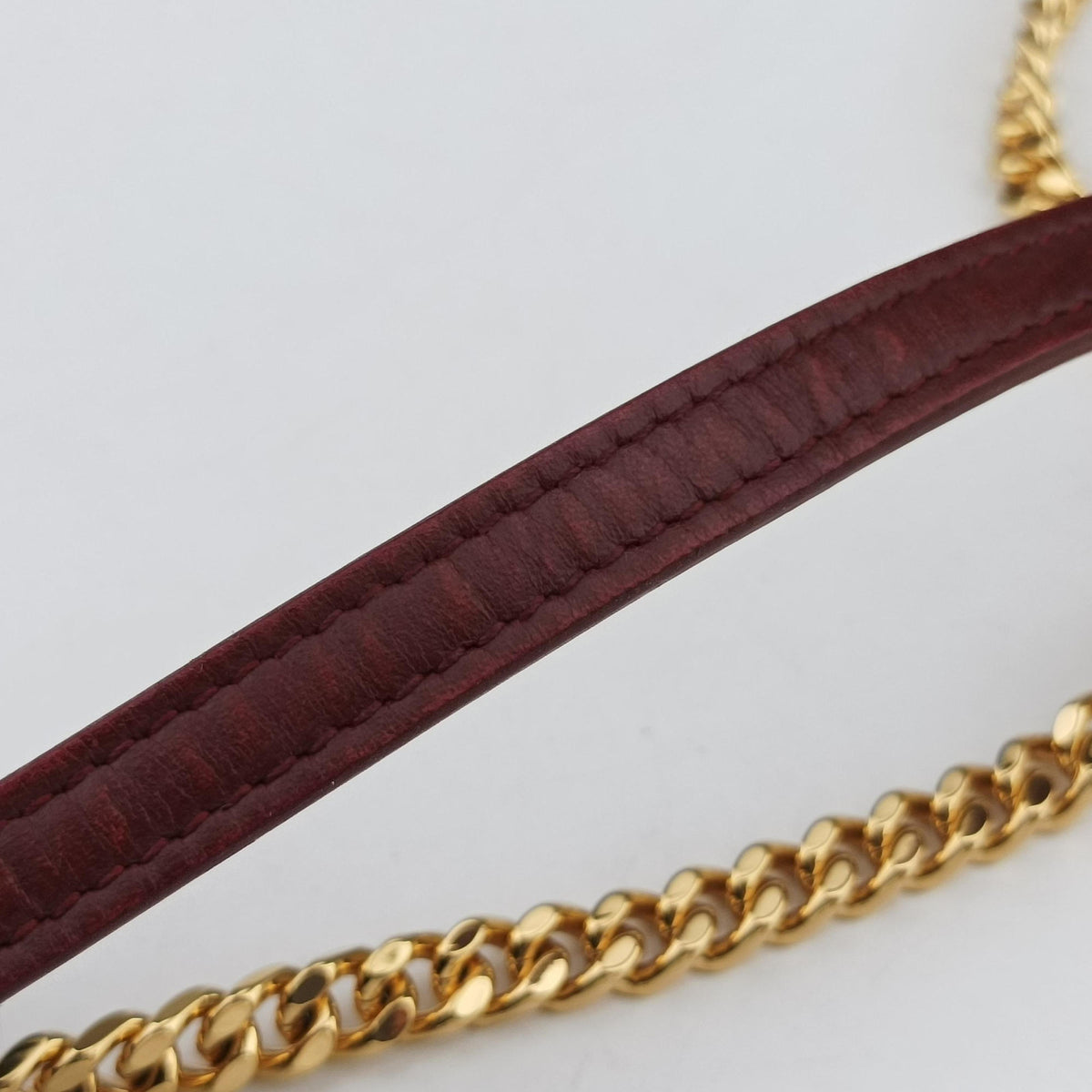 Pre-owned Yves Saint Laurent KATE Burgundy Leather 452159 shoulderbag | stylenewstar