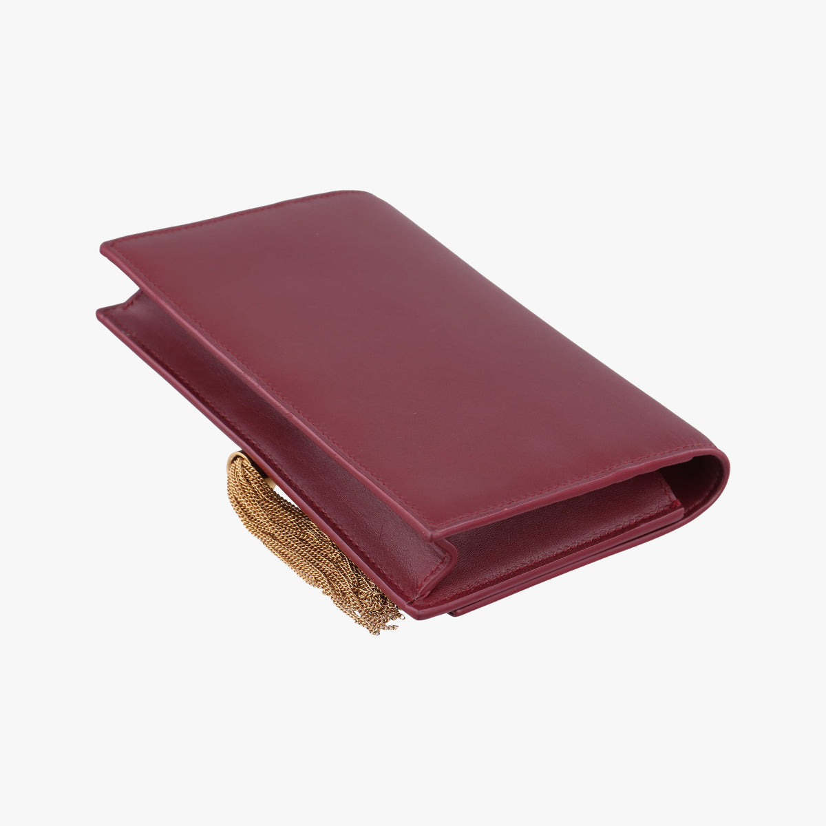 Pre-owned Yves Saint Laurent KATE Burgundy Leather 452159 shoulderbag | stylenewstar