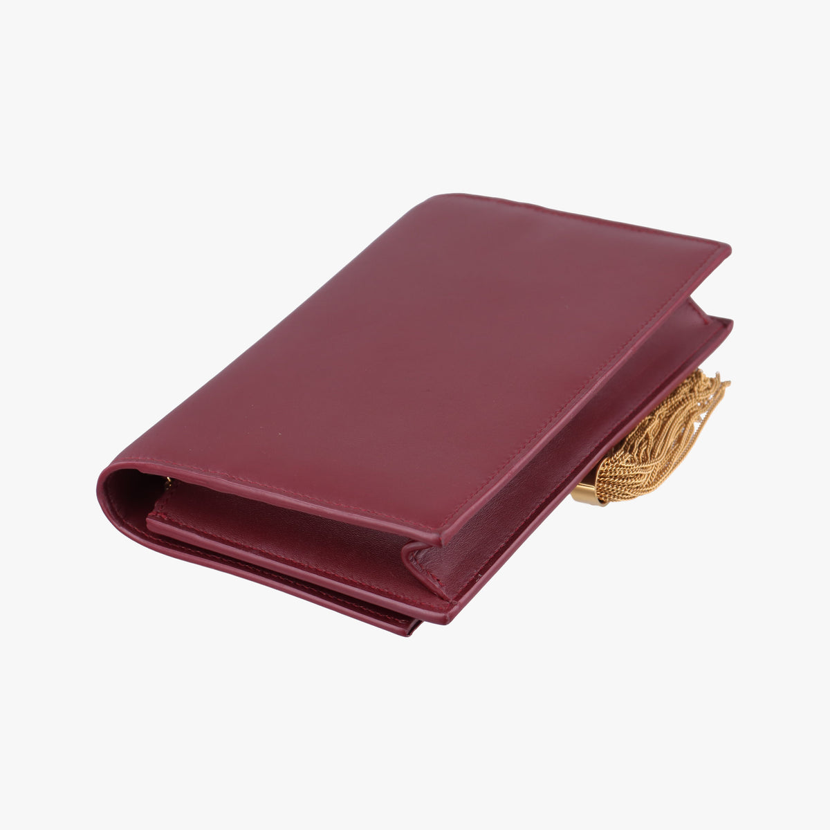 Pre-owned Yves Saint Laurent KATE Burgundy Leather 452159 shoulderbag | stylenewstar