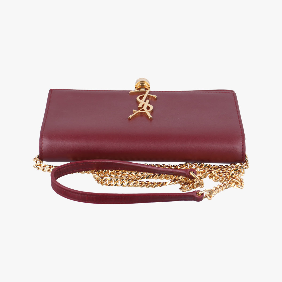 Pre-owned Yves Saint Laurent KATE Burgundy Leather 452159 shoulderbag | stylenewstar