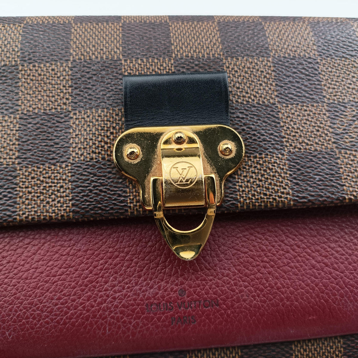 Pre-owned Louis Vuitton VavinPM EBENE×bordeaux Monogram Canvas×calf leather N40109 shoulderbag | stylenewstar
