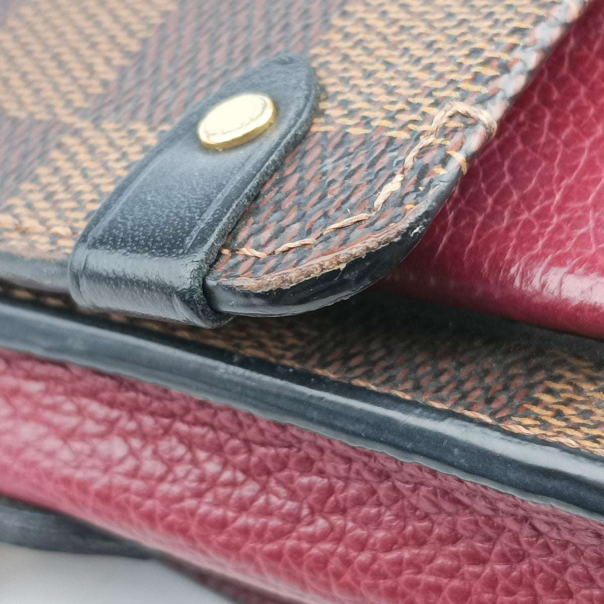 Pre-owned Louis Vuitton VavinPM EBENE×bordeaux Monogram Canvas×calf leather N40109 shoulderbag | stylenewstar