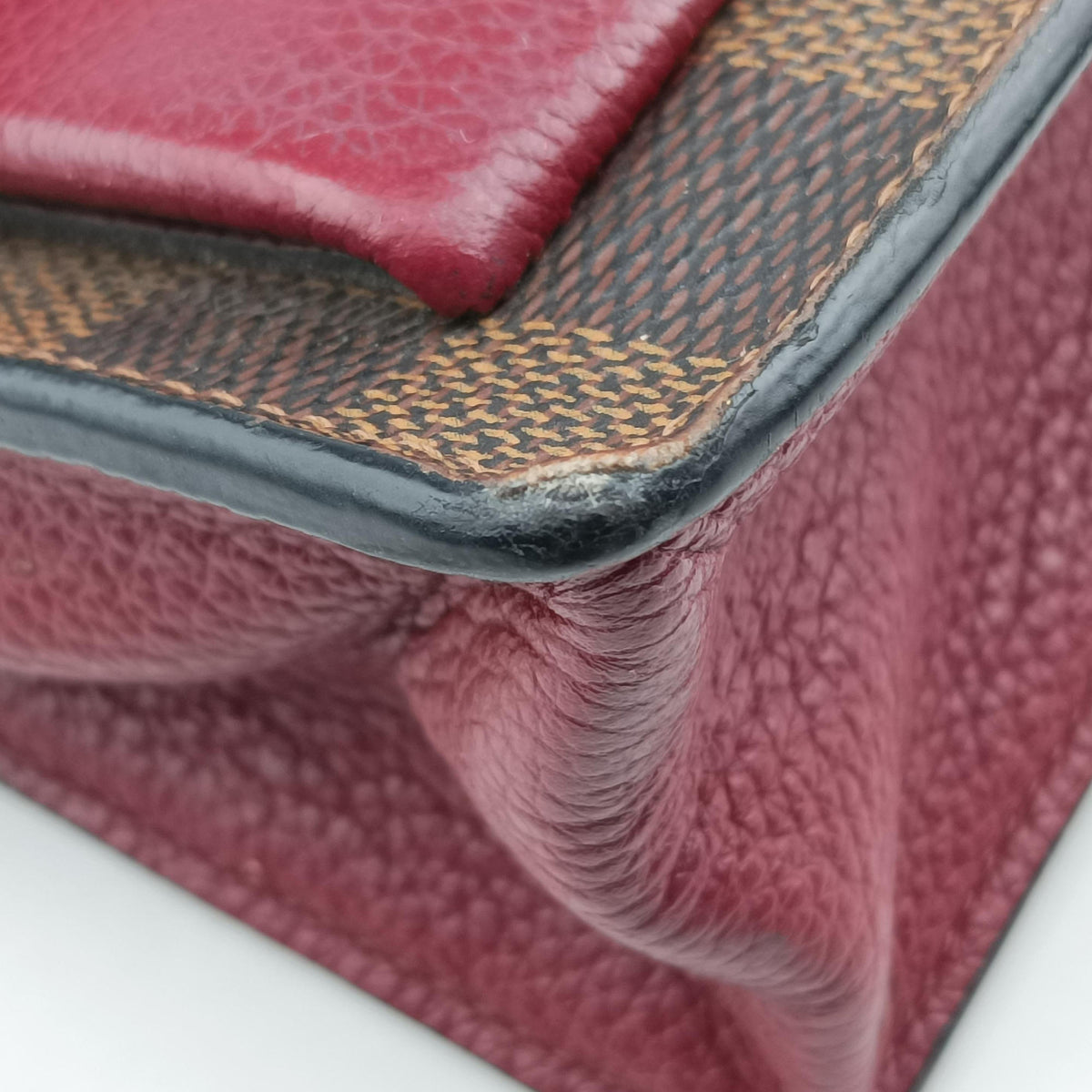 Pre-owned Louis Vuitton VavinPM EBENE×bordeaux Monogram Canvas×calf leather N40109 shoulderbag | stylenewstar
