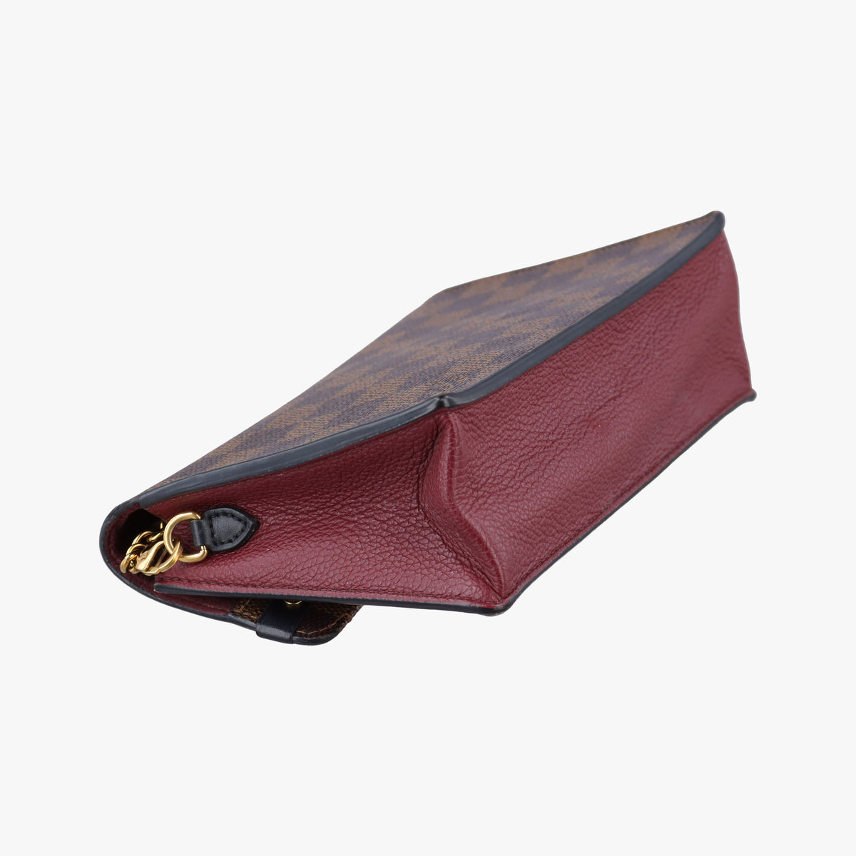 Pre-owned Louis Vuitton VavinPM EBENE×bordeaux Monogram Canvas×calf leather N40109 shoulderbag | stylenewstar