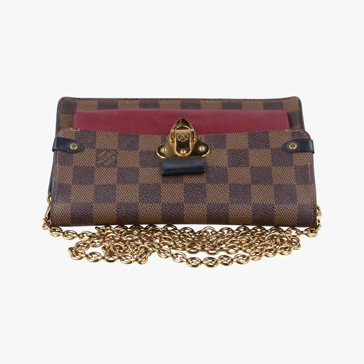 Pre-owned Louis Vuitton VavinPM EBENE×bordeaux Monogram Canvas×calf leather N40109 shoulderbag | stylenewstar