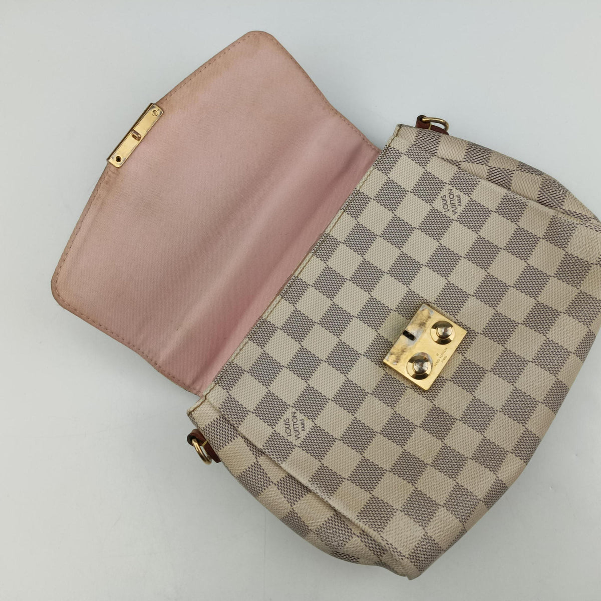 Pre-owned Louis Vuitton CROISETTE Azur Damier Canvas N41581 shoulderbag | stylenewstar