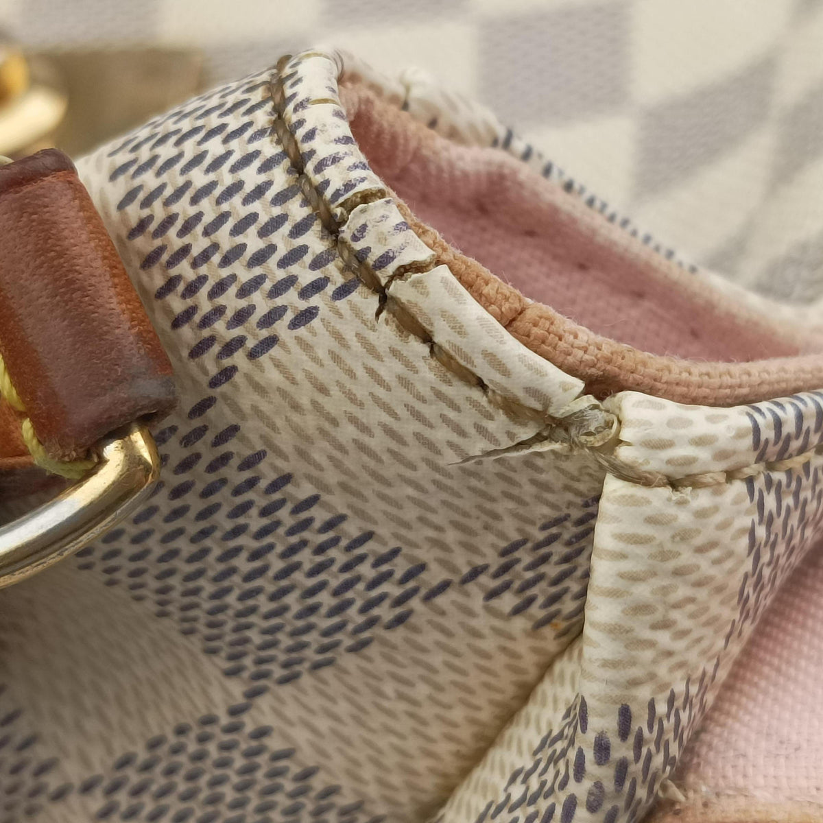 Pre-owned Louis Vuitton CROISETTE Azur Damier Canvas N41581 shoulderbag | stylenewstar