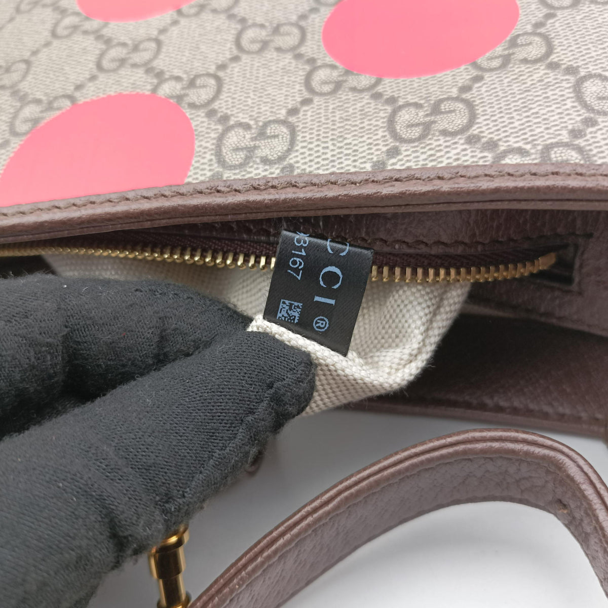 Pre-owned Gucci JACKIE beige×Multicolour PVC coated canvas×Leather 678843 shoulderbag | stylenewstar