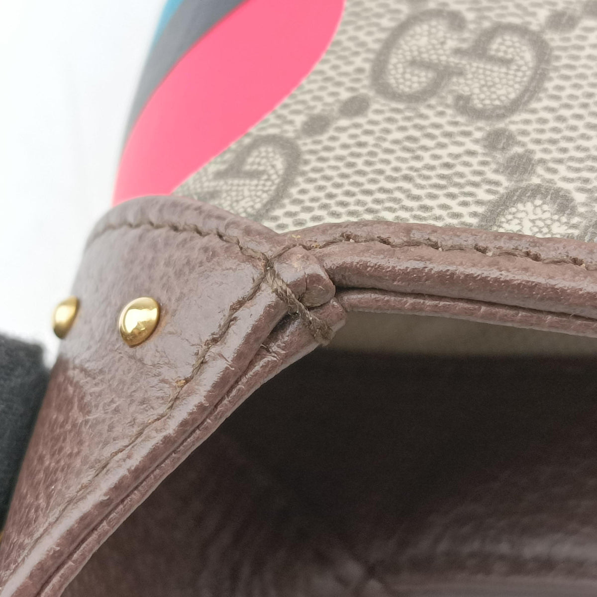 Pre-owned Gucci JACKIE beige×Multicolour PVC coated canvas×Leather 678843 shoulderbag | stylenewstar