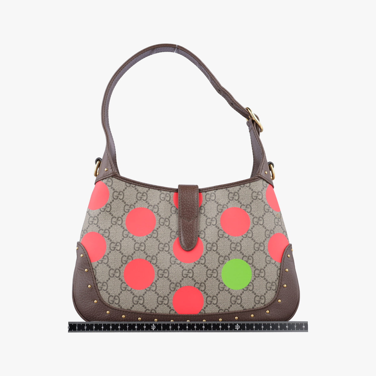 Pre-owned Gucci JACKIE beige×Multicolour PVC coated canvas×Leather 678843 shoulderbag | stylenewstar