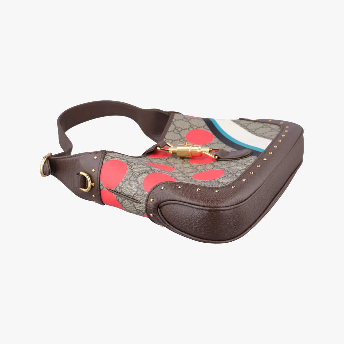 Pre-owned Gucci JACKIE beige×Multicolour PVC coated canvas×Leather 678843 shoulderbag | stylenewstar