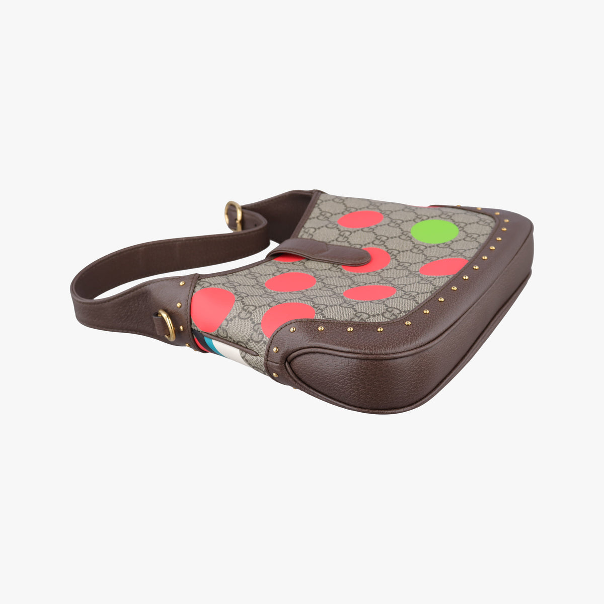 Pre-owned Gucci JACKIE beige×Multicolour PVC coated canvas×Leather 678843 shoulderbag | stylenewstar
