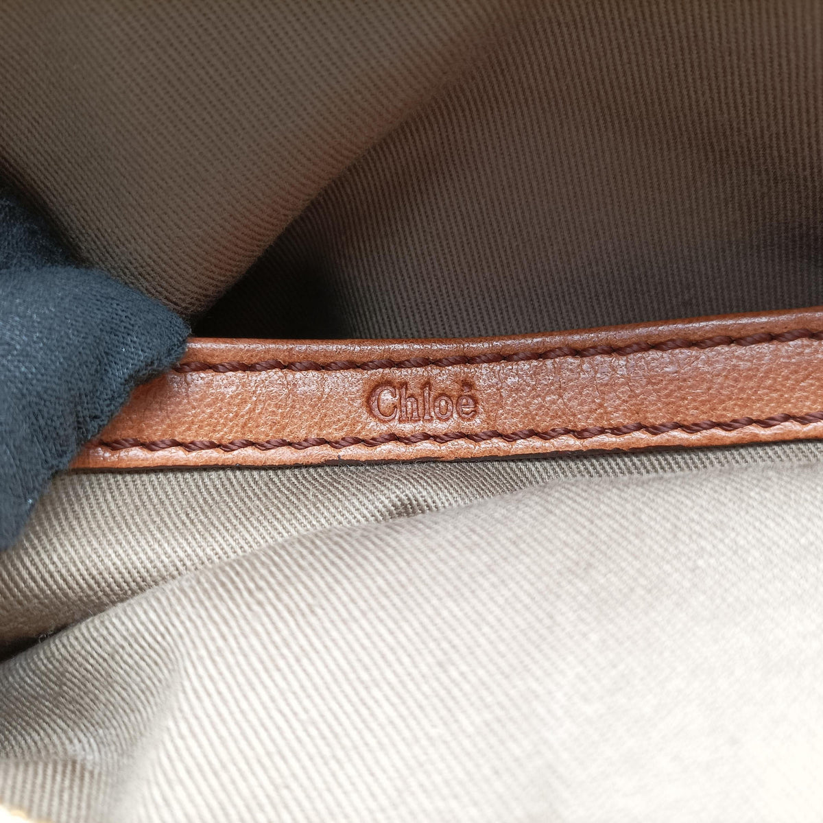 Pre-owned Chloe Harley Beige×Brown Canvas× leather  handbag | stylenewstar