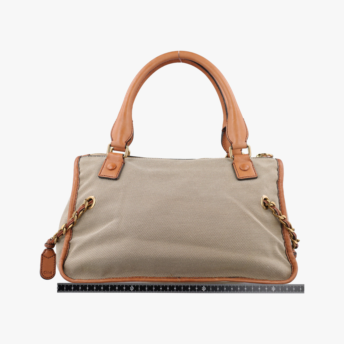 Pre-owned Chloe Harley Beige×Brown Canvas× leather  handbag | stylenewstar