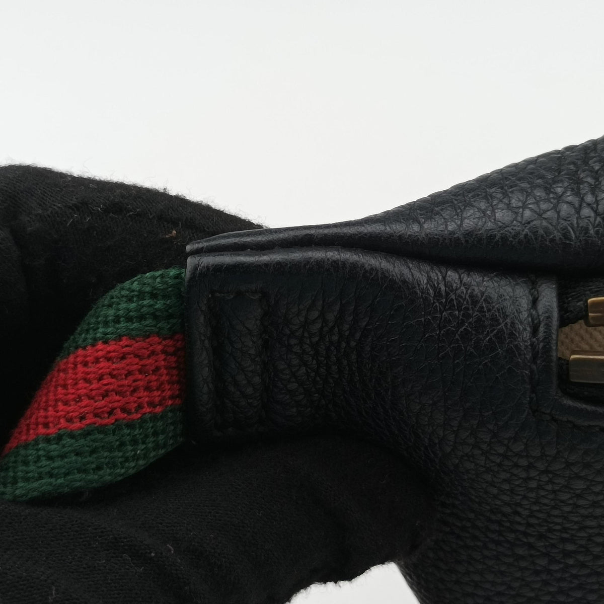 Secondhand Gucci Print Black Leather 527792 bum bag/waist bag | stylenewstar