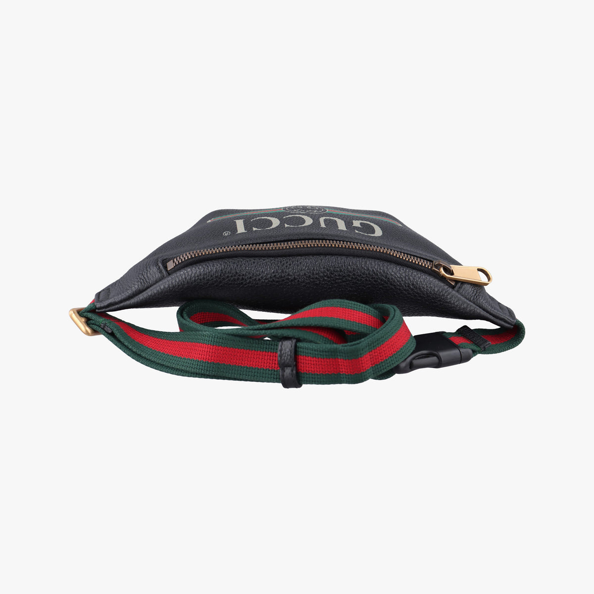 Secondhand Gucci Print Black Leather 527792 bum bag/waist bag | stylenewstar
