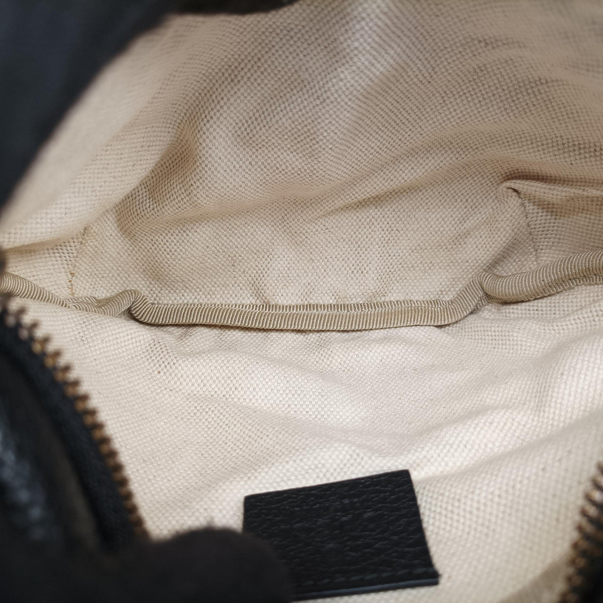 Secondhand Gucci Print Black Leather 527792 bum bag/waist bag | stylenewstar
