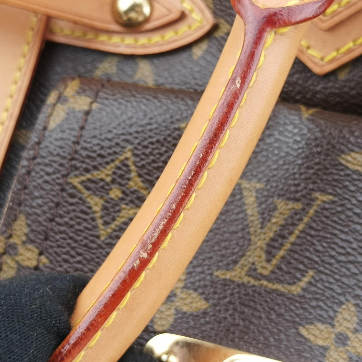 Pre-owned Louis Vuitton MANHATTAN GM Brown Monogram Canvas M40025 handbag | stylenewstar