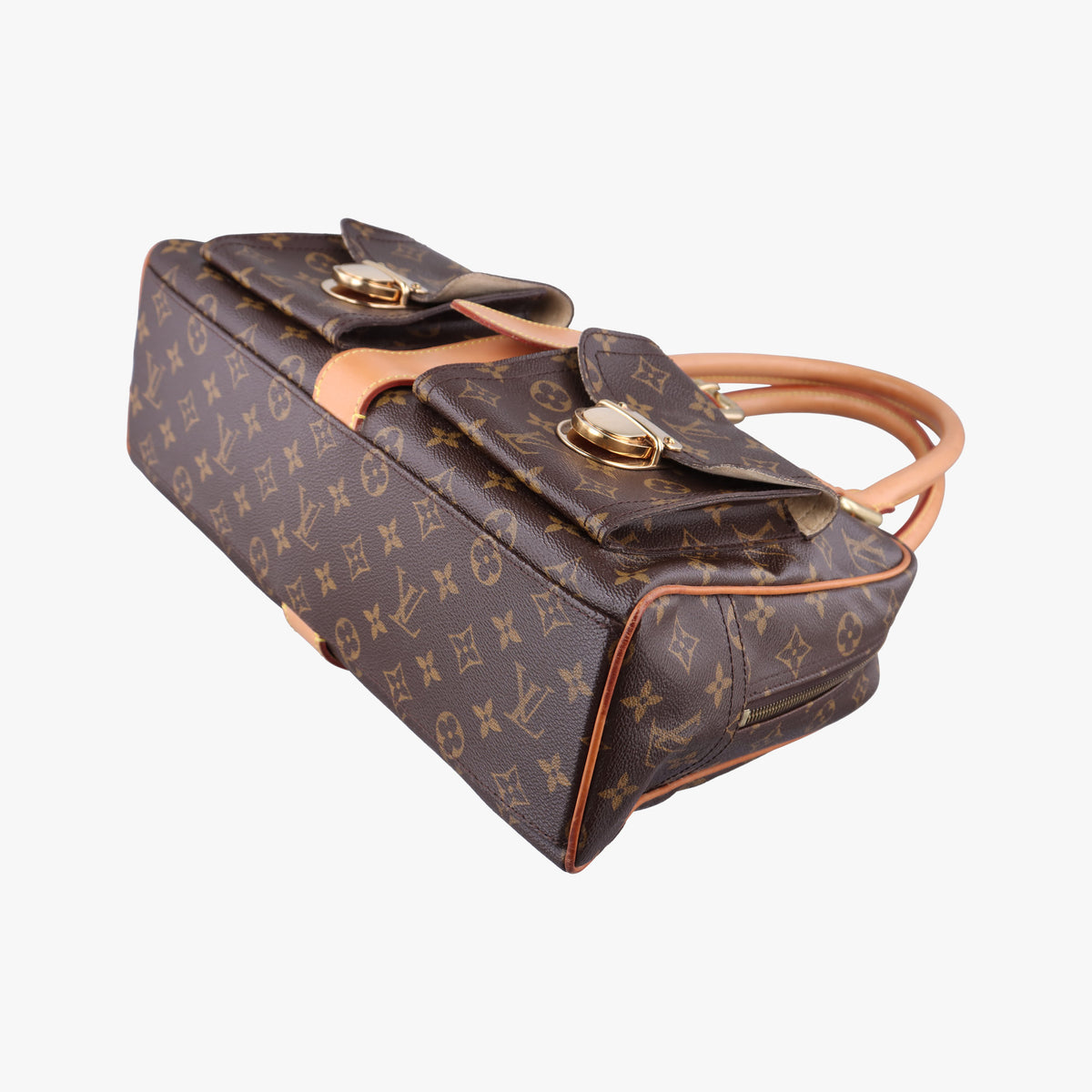 Pre-owned Louis Vuitton MANHATTAN GM Brown Monogram Canvas M40025 handbag | stylenewstar