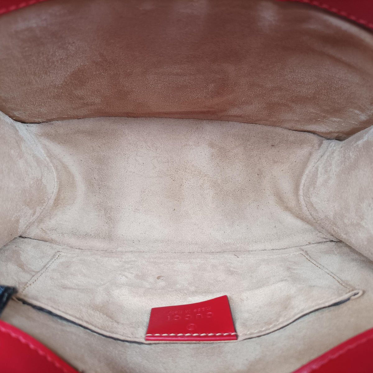 Pre-owned Gucci Sylvie Red Leather 470270 backpack/rucksack | stylenewstar