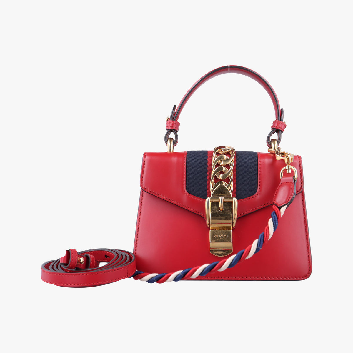 Pre-owned Gucci Sylvie Red Leather 470270 shoulderbag | stylenewstar