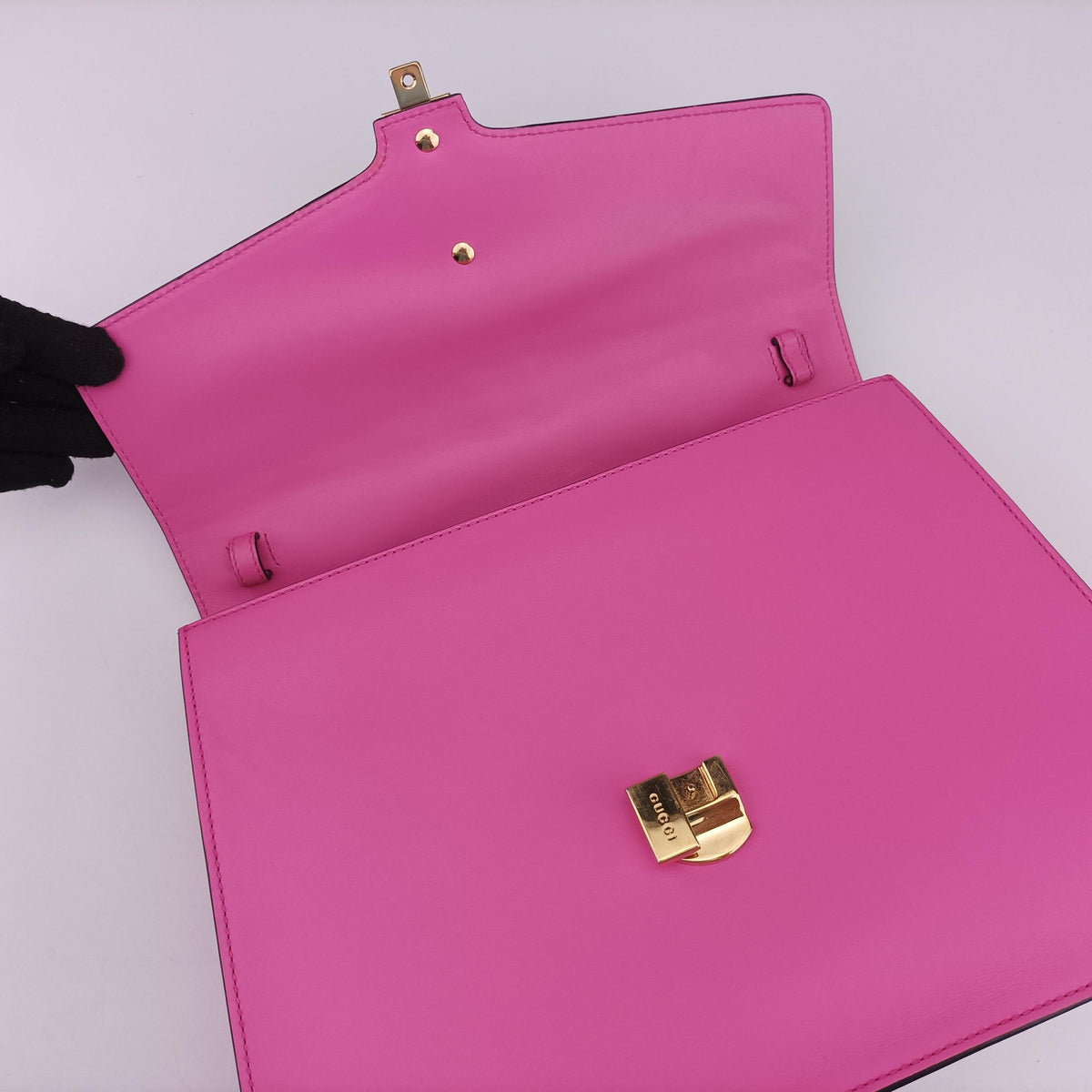 Pre-owned Gucci Sylvie Rose Leather 431665 shoulderbag | stylenewstar