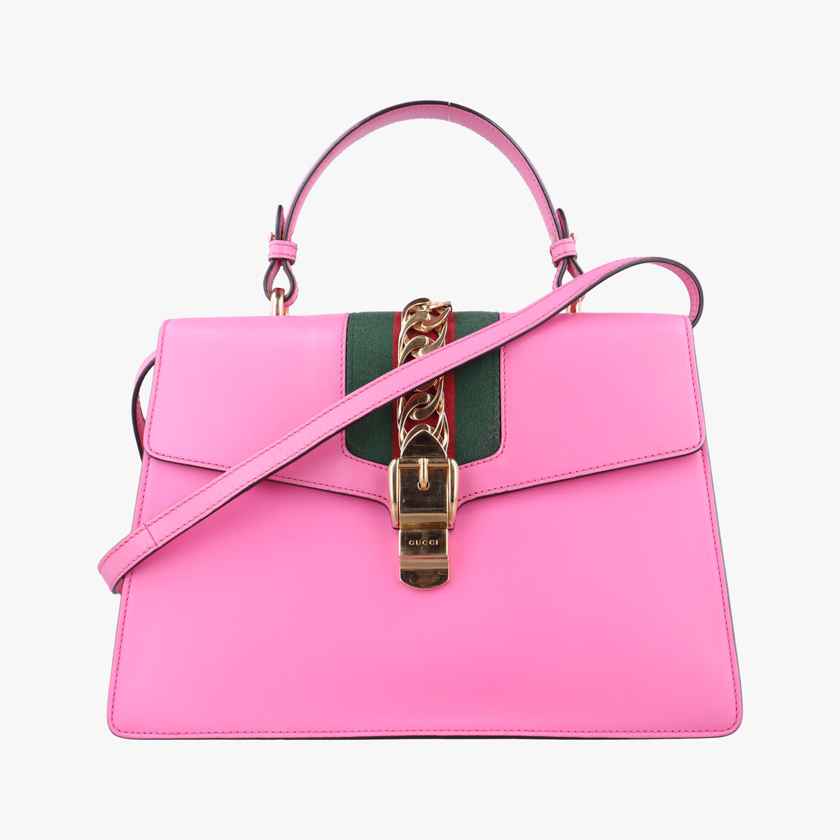 Pre-owned Gucci Sylvie Rose Leather 431665 shoulderbag | stylenewstar