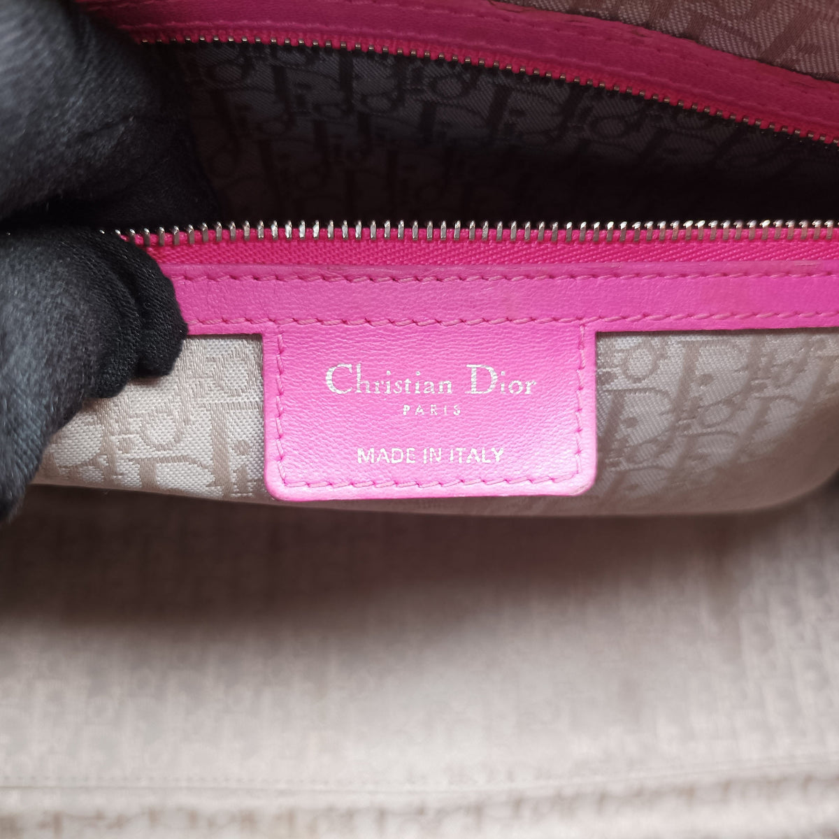 Pre-owned Christian Dior Lady Dior Pink lambskin  shoulderbag | stylenewstar