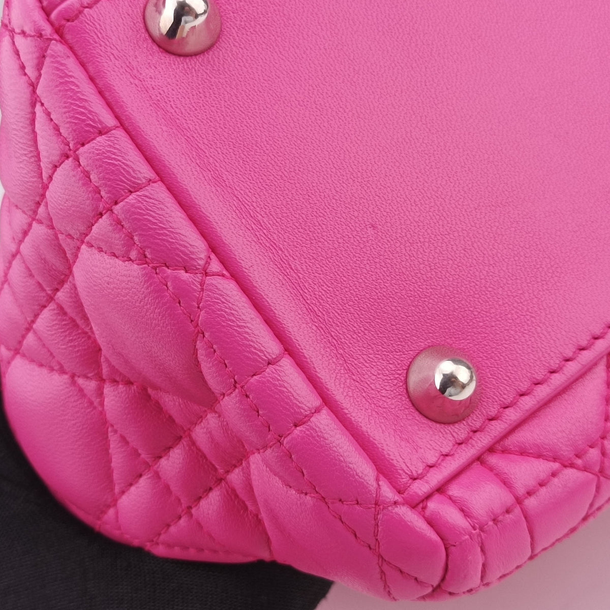 Pre-owned Christian Dior Lady Dior Pink lambskin  shoulderbag | stylenewstar