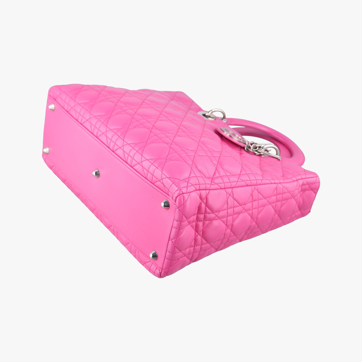 Pre-owned Christian Dior Lady Dior Pink lambskin  shoulderbag | stylenewstar