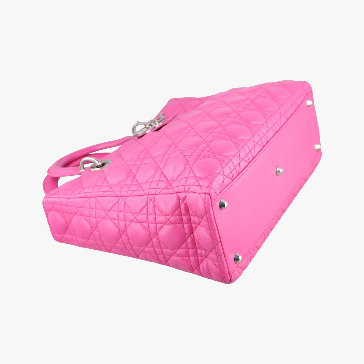 Pre-owned Christian Dior Lady Dior Pink lambskin  shoulderbag | stylenewstar