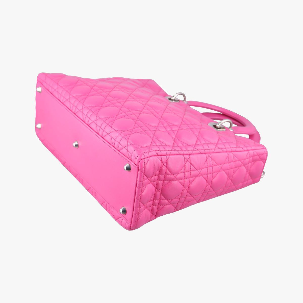 Pre-owned Christian Dior Lady Dior Pink lambskin  shoulderbag | stylenewstar