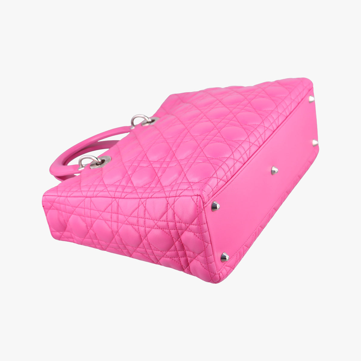 Pre-owned Christian Dior Lady Dior Pink lambskin  shoulderbag | stylenewstar
