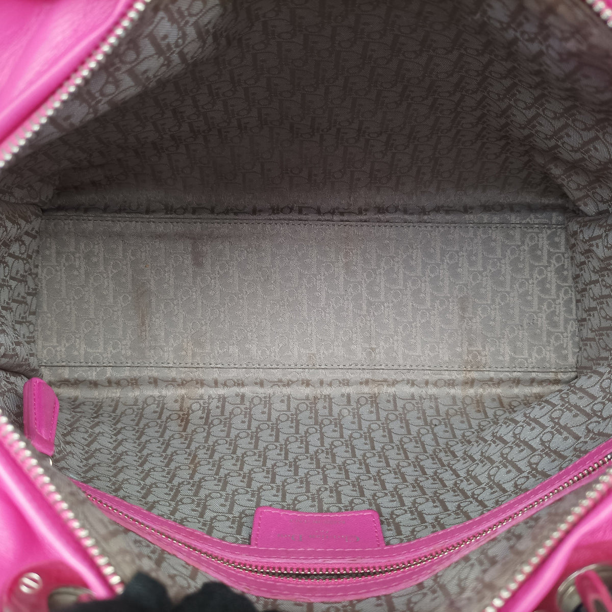 Pre-owned Christian Dior Lady Dior Pink lambskin  shoulderbag | stylenewstar