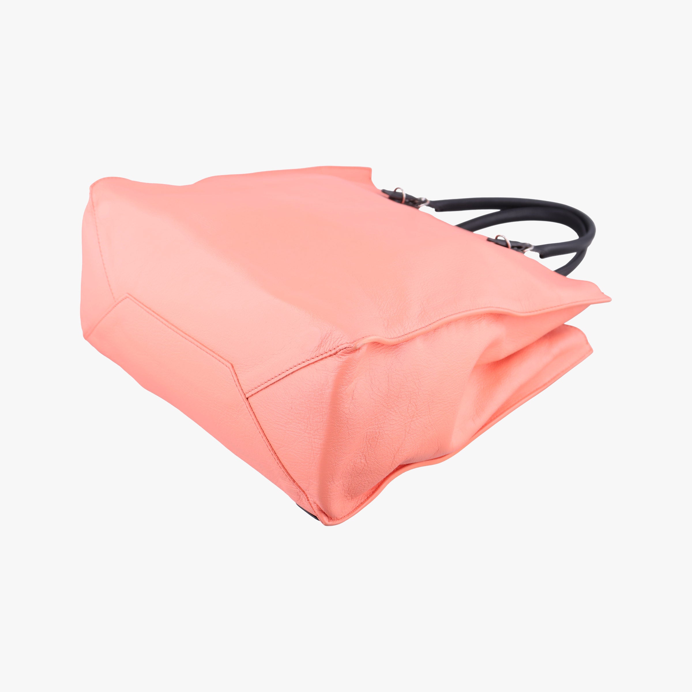 Pre-owned Balenciaga Paper Pink x Black Leather  handbag | stylenewstar