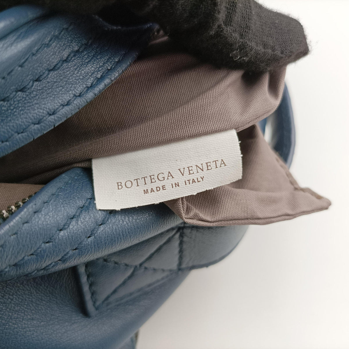 Pre-owned Bottega Veneta Intrecciato Blue lambskin  backpack/rucksack | stylenewstar