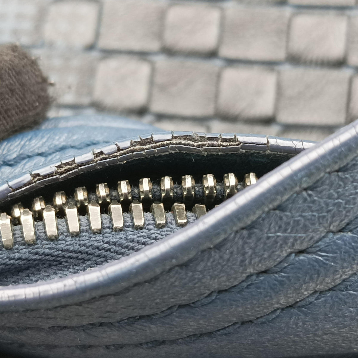 Pre-owned Bottega Veneta Intrecciato Blue lambskin  backpack/rucksack | stylenewstar