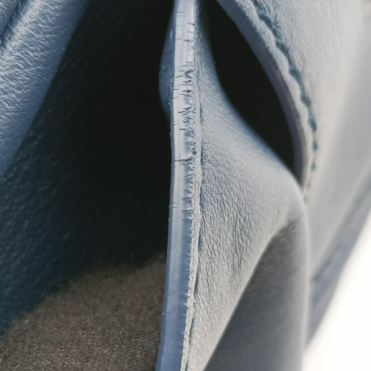 Pre-owned Bottega Veneta Intrecciato Blue lambskin  backpack/rucksack | stylenewstar