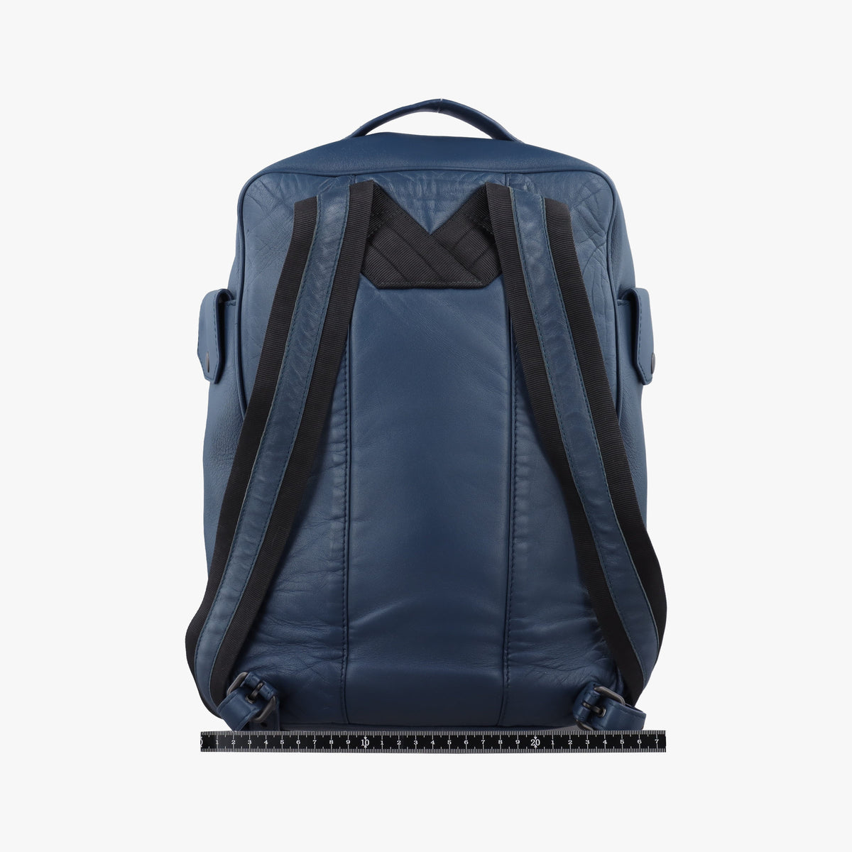 Pre-owned Bottega Veneta Intrecciato Blue lambskin  backpack/rucksack | stylenewstar