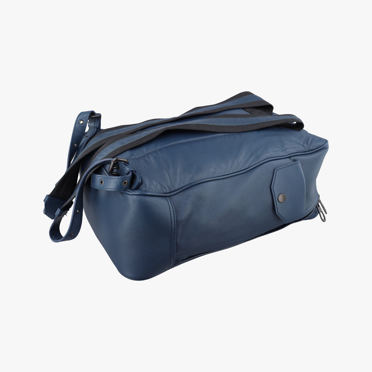 Pre-owned Bottega Veneta Intrecciato Blue lambskin  backpack/rucksack | stylenewstar