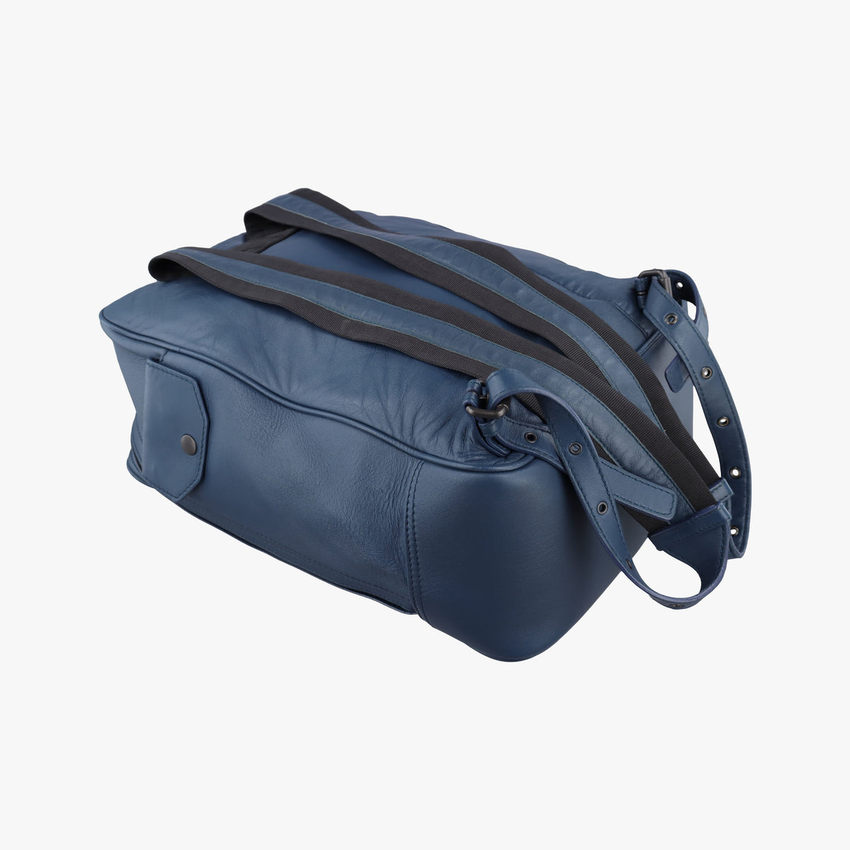 Pre-owned Bottega Veneta Intrecciato Blue lambskin  backpack/rucksack | stylenewstar