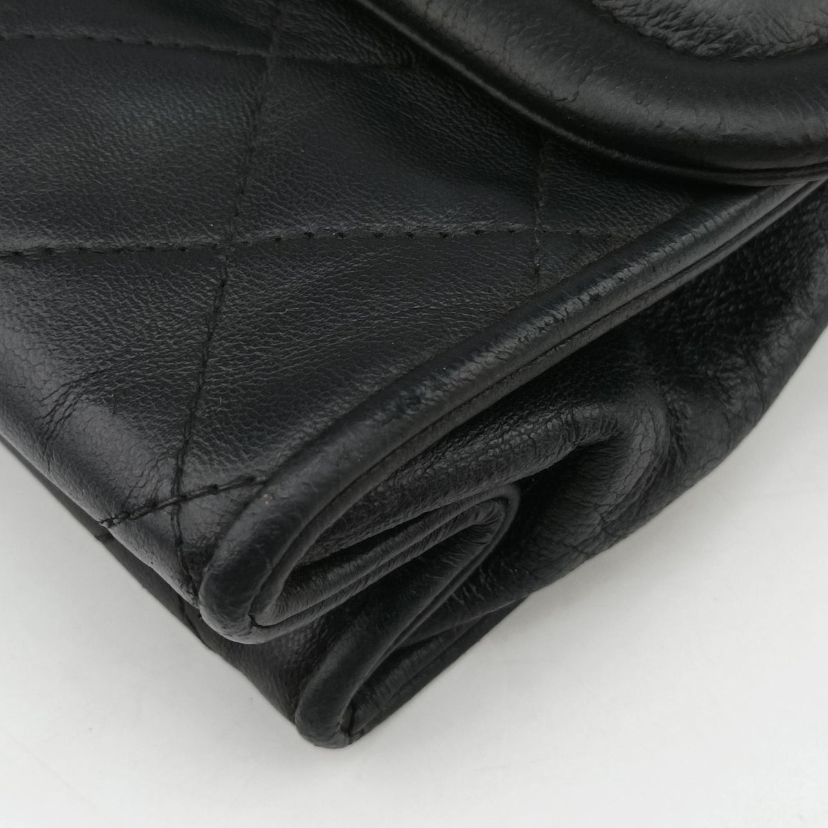 Pre-owned Chanel Matelasse fringe Black Lambskin  shoulderbag | stylenewstar