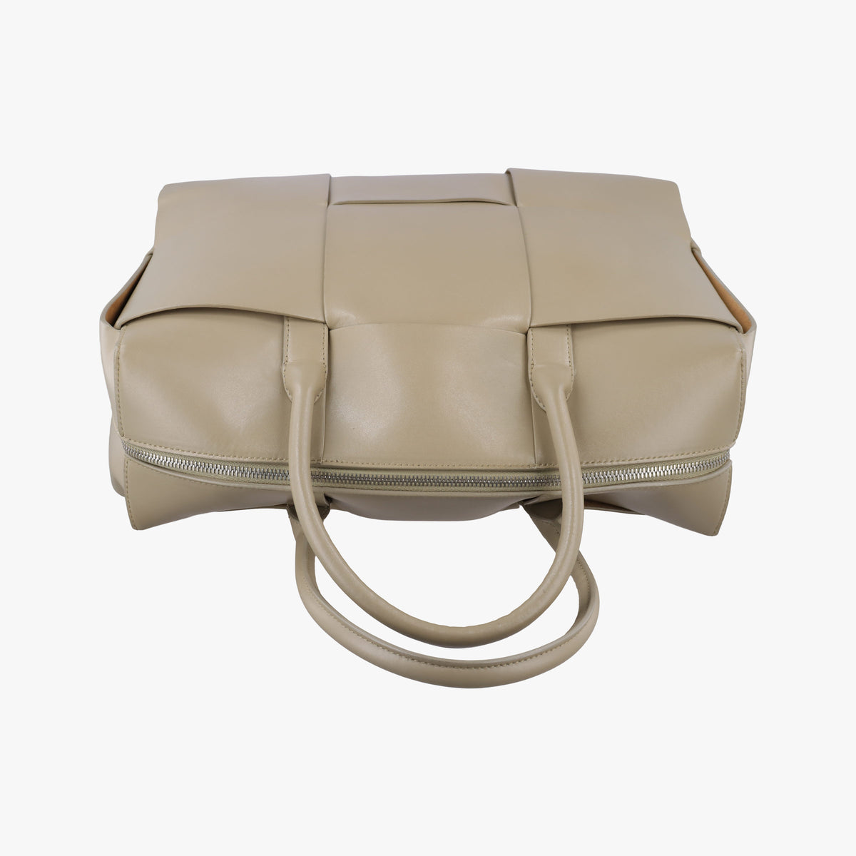 Secondhand Bottega Veneta The Arco Briefcase khaki lambskin  shoulderbag | stylenewstar