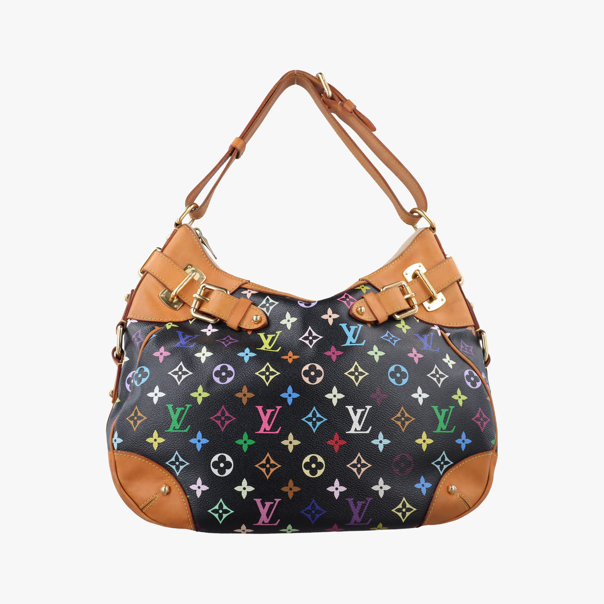 Pre-owned Louis Vuitton GRETA Noir Monogram Multicolor M40196 shoulderbag | stylenewstar