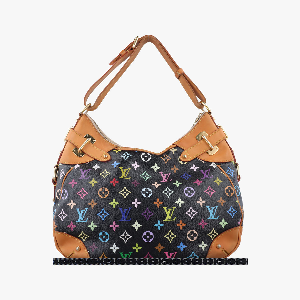 Pre-owned Louis Vuitton GRETA Noir Monogram Multicolor M40196 shoulderbag | stylenewstar
