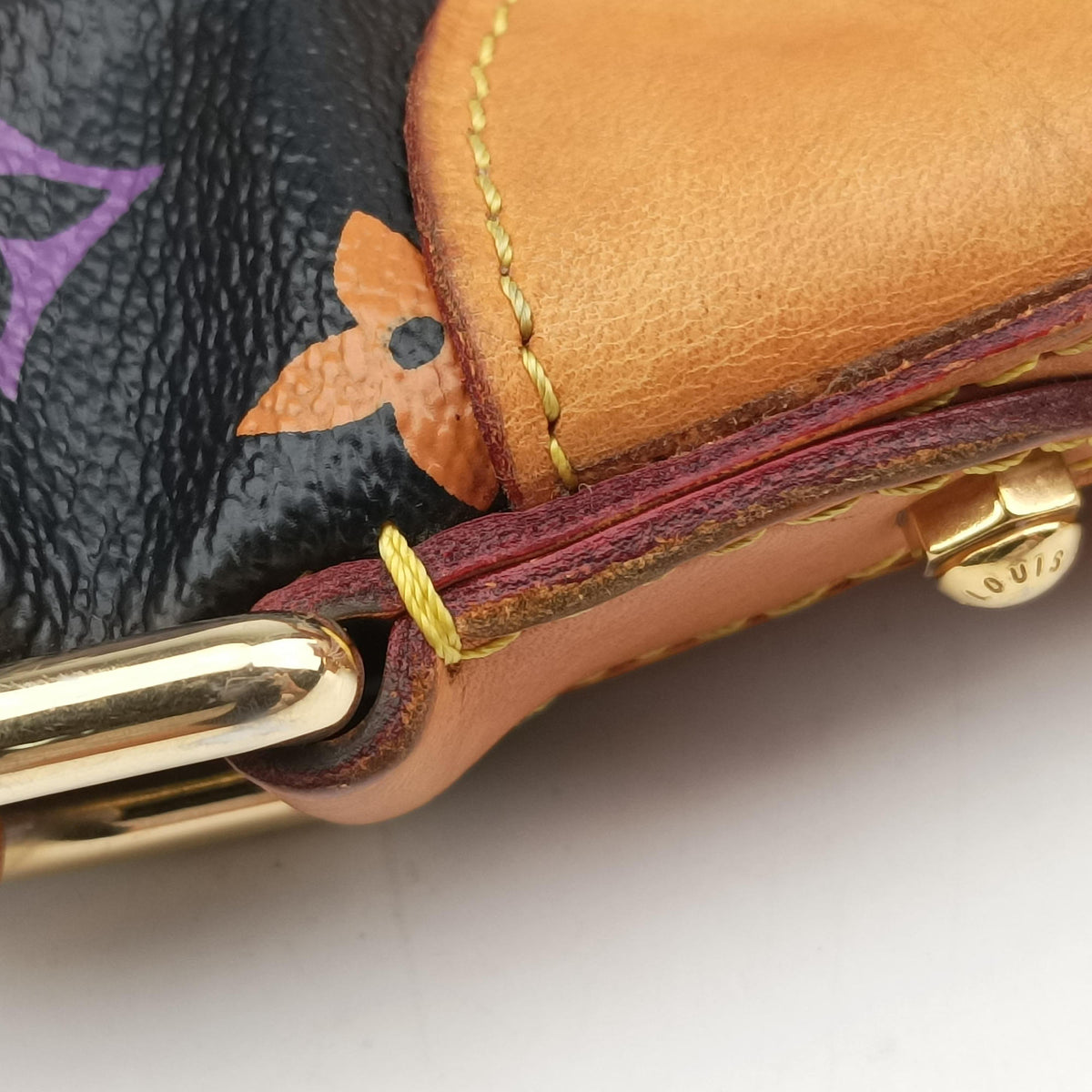 Pre-owned Louis Vuitton GRETA Noir Monogram Multicolor M40196 shoulderbag | stylenewstar